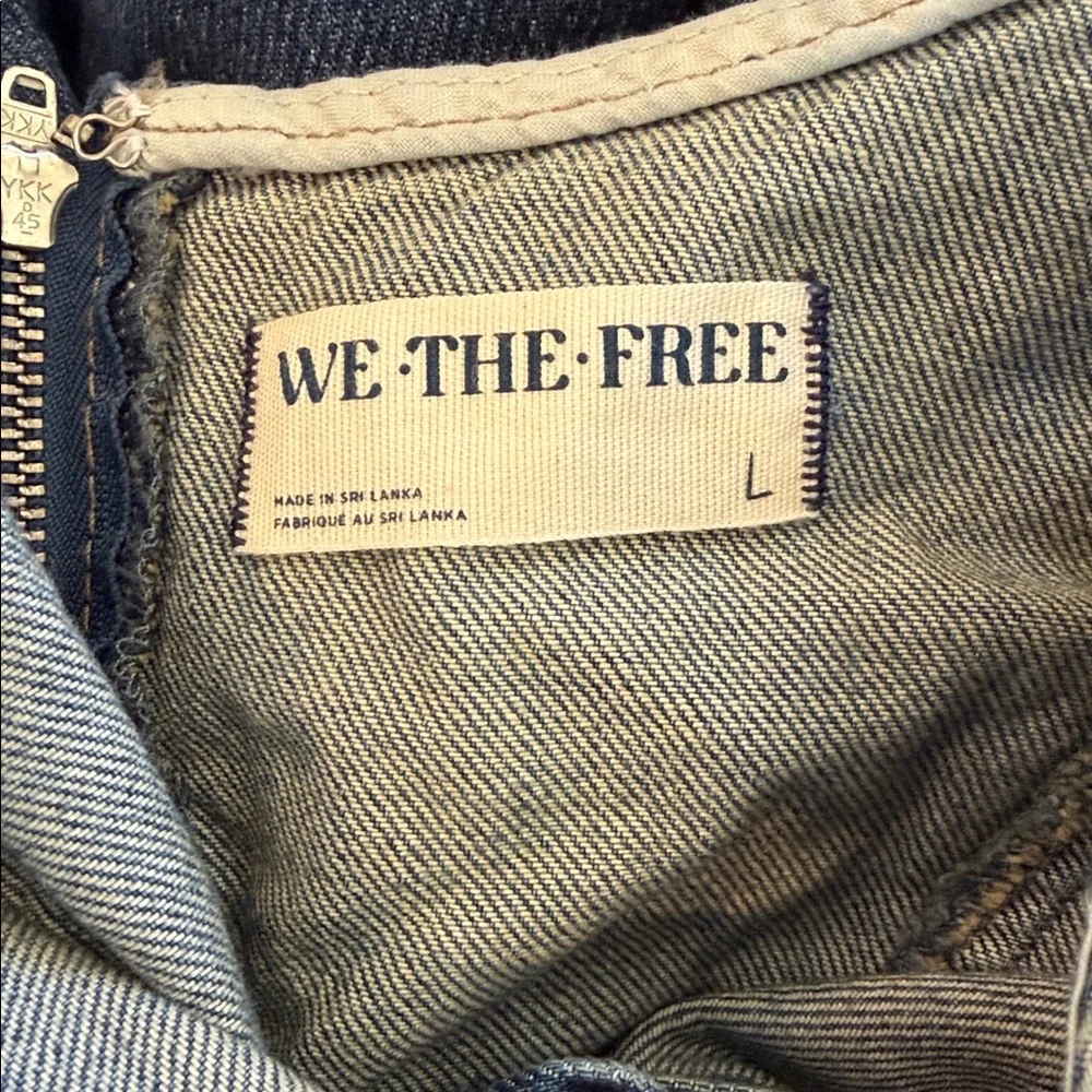 We The Free Blue Denim Overalls Sz L.  SEE PICTURES. Box33 - Picture 6 of 6